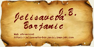 Jelisaveta Borjanić vizit kartica